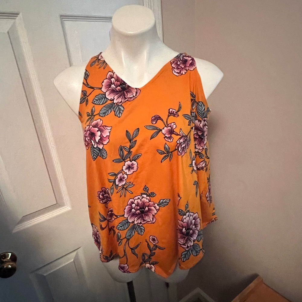 Sydney rose orange floral tank